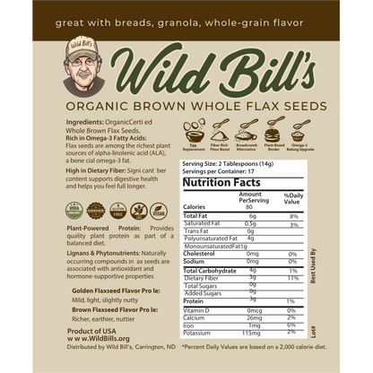 Whole Brown Flaxseeds, USDA Organic