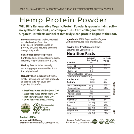 Hemp Protein Powder, ROC