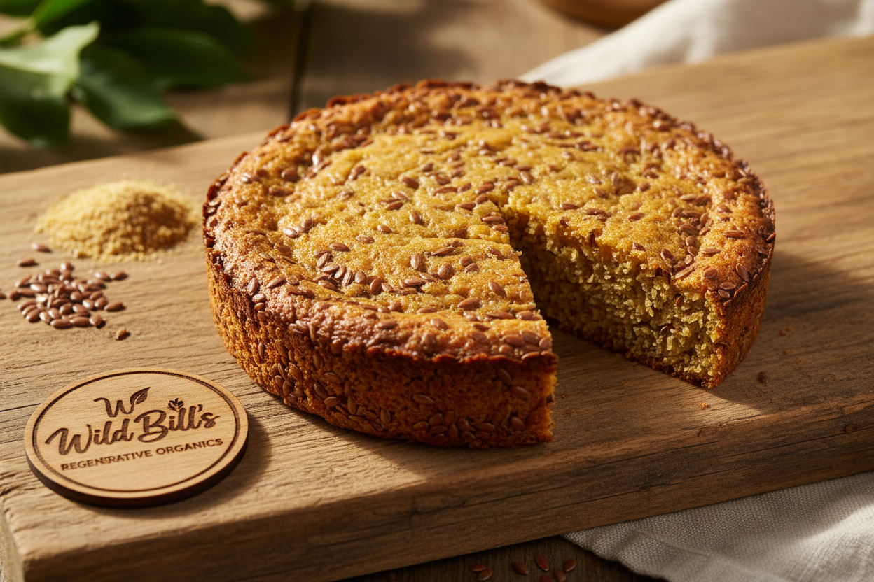 brand: wild bill's, product: organic flaxseed cake